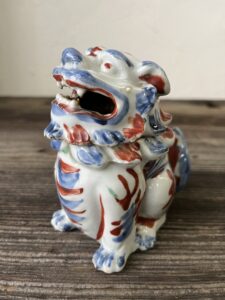 古伊万里色絵獅子香炉