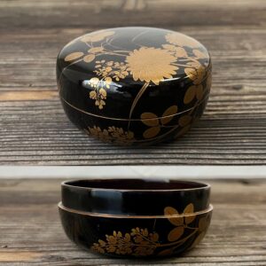 時代秋草蒔絵平棗