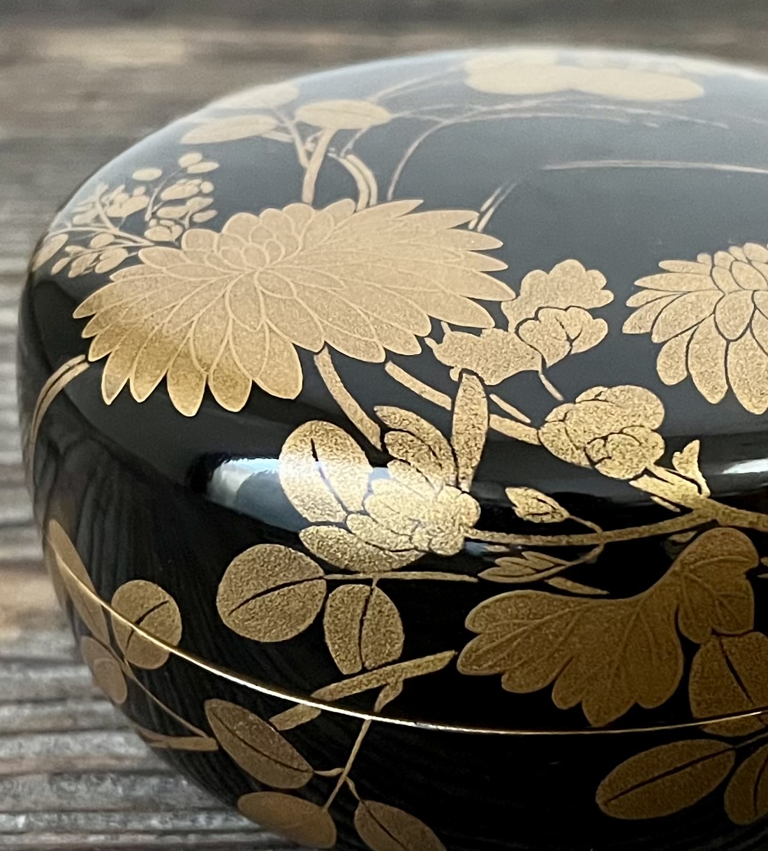 時代秋草蒔絵平棗