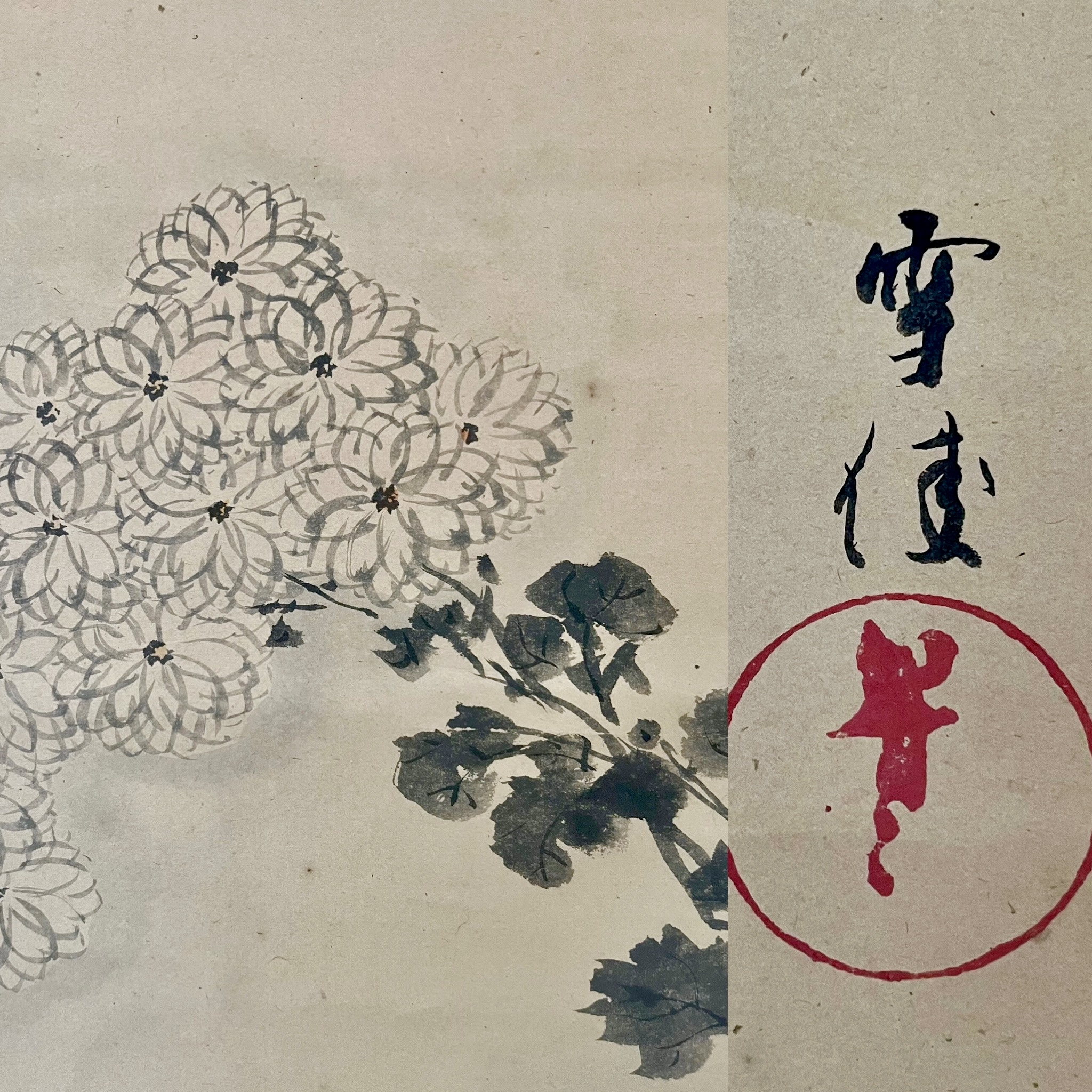 神坂雪佳筆群菊図