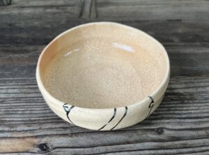 九代大樋長左衛門作鈴絵平茶碗