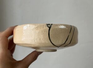 九代大樋長左衛門作鈴絵平茶碗