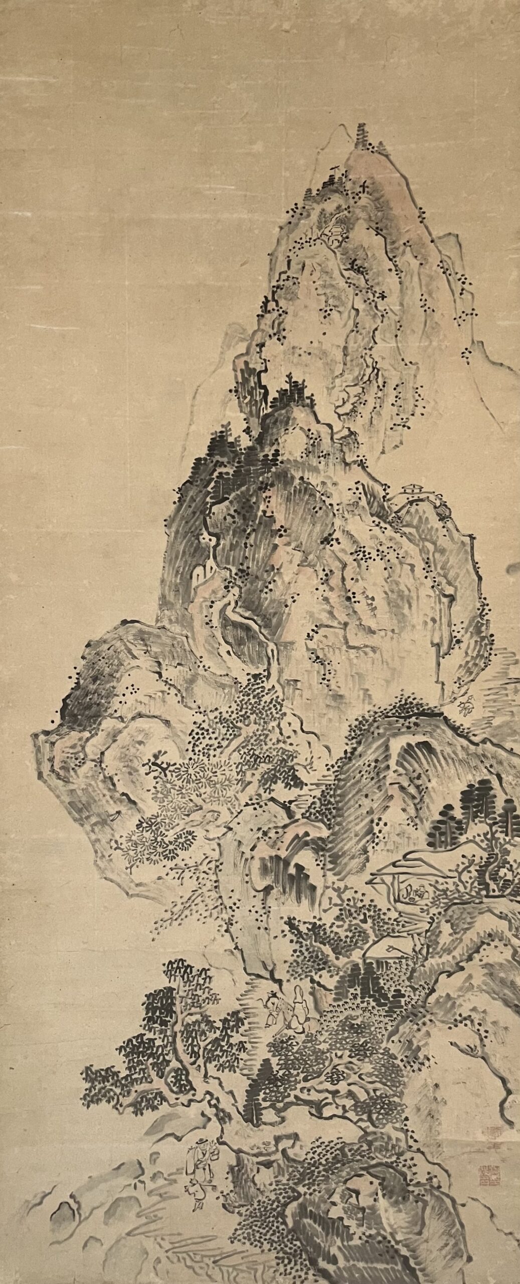 池大雅筆蜀桟道図