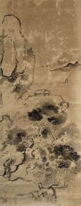 池大雅筆　寿老・水亭舟翠図