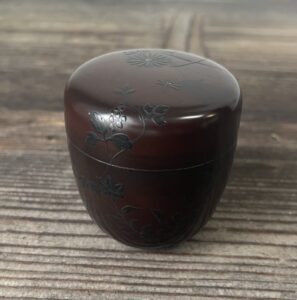 秋草虫蒔絵中棗