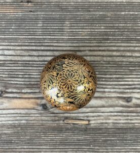 時代菊桐秋草蒔絵蹴鞠茶器