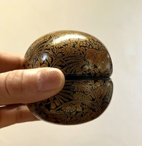 時代菊桐秋草蒔絵蹴鞠茶器