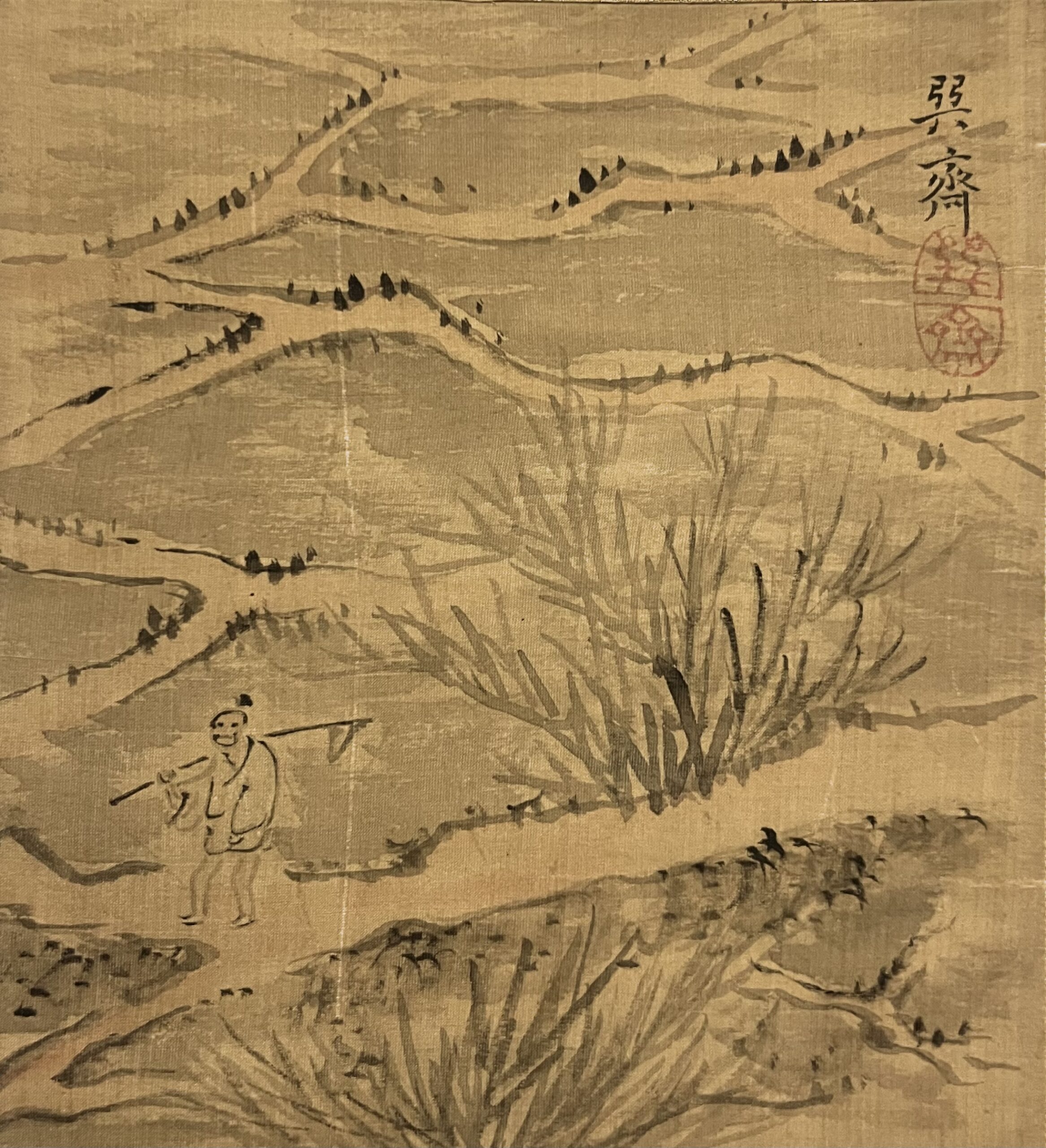 木村蒹葭堂筆秋田収農図