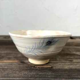 得庵絵付5代六兵衛御本孔雀茶碗