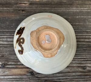 橋本関雪筆大字平茶碗二代伊東陶山作