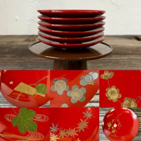 守屋松亭作絵変わり引杯