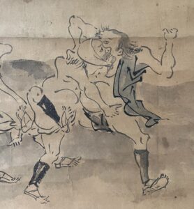 伝久隅守景筆馬子の喧嘩