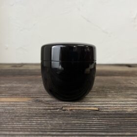 宗旦在判黒漆棗覚々斎極め