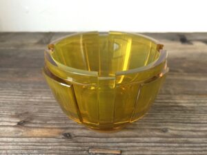 アール・デコガラス黄色鉢