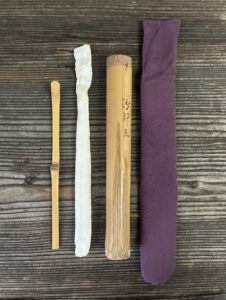 大谷尊由作茶杓 銘「沙那王」