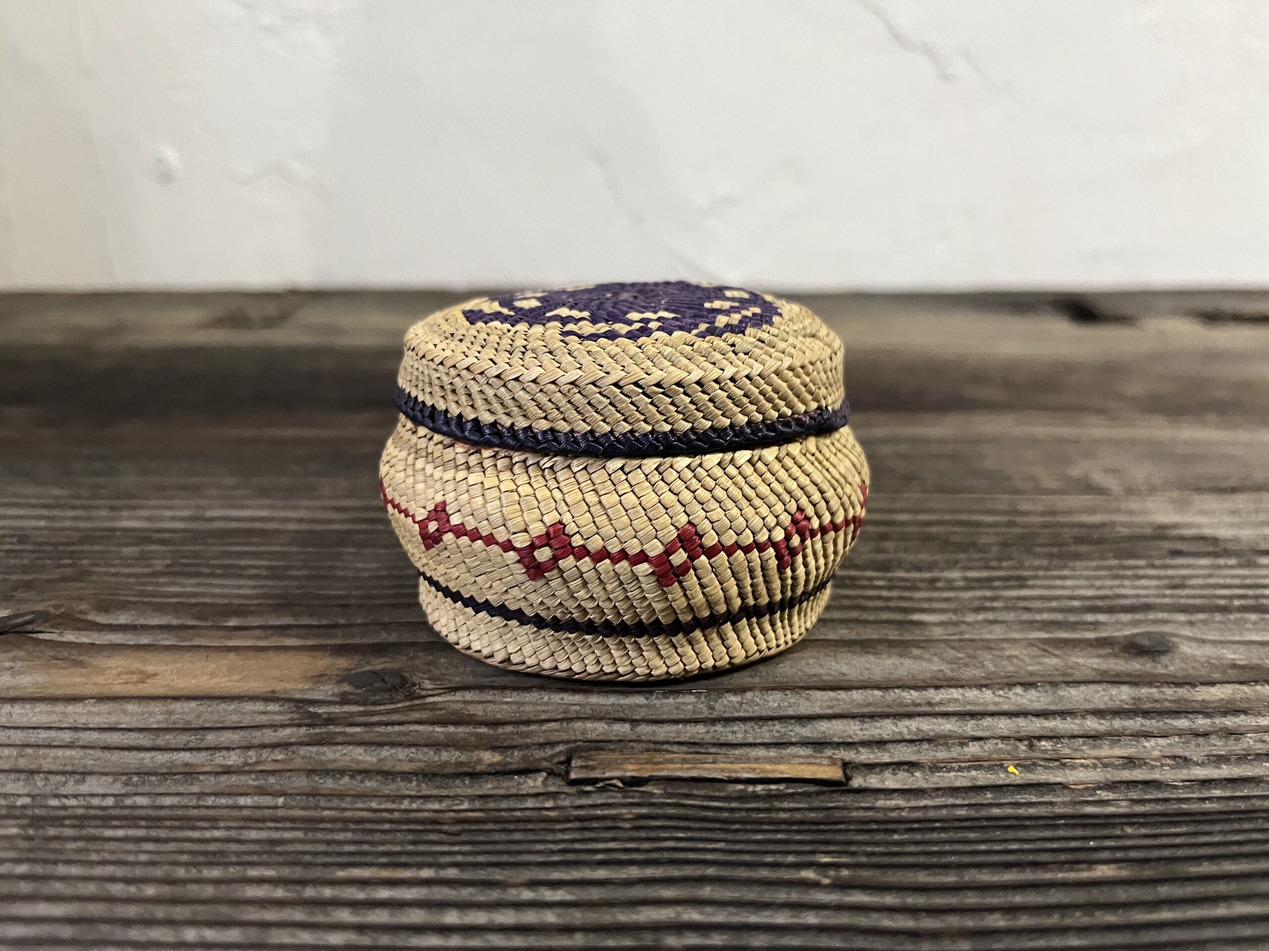 骨董水妖｜大谷尊由在判 北米民芸作組物茶入