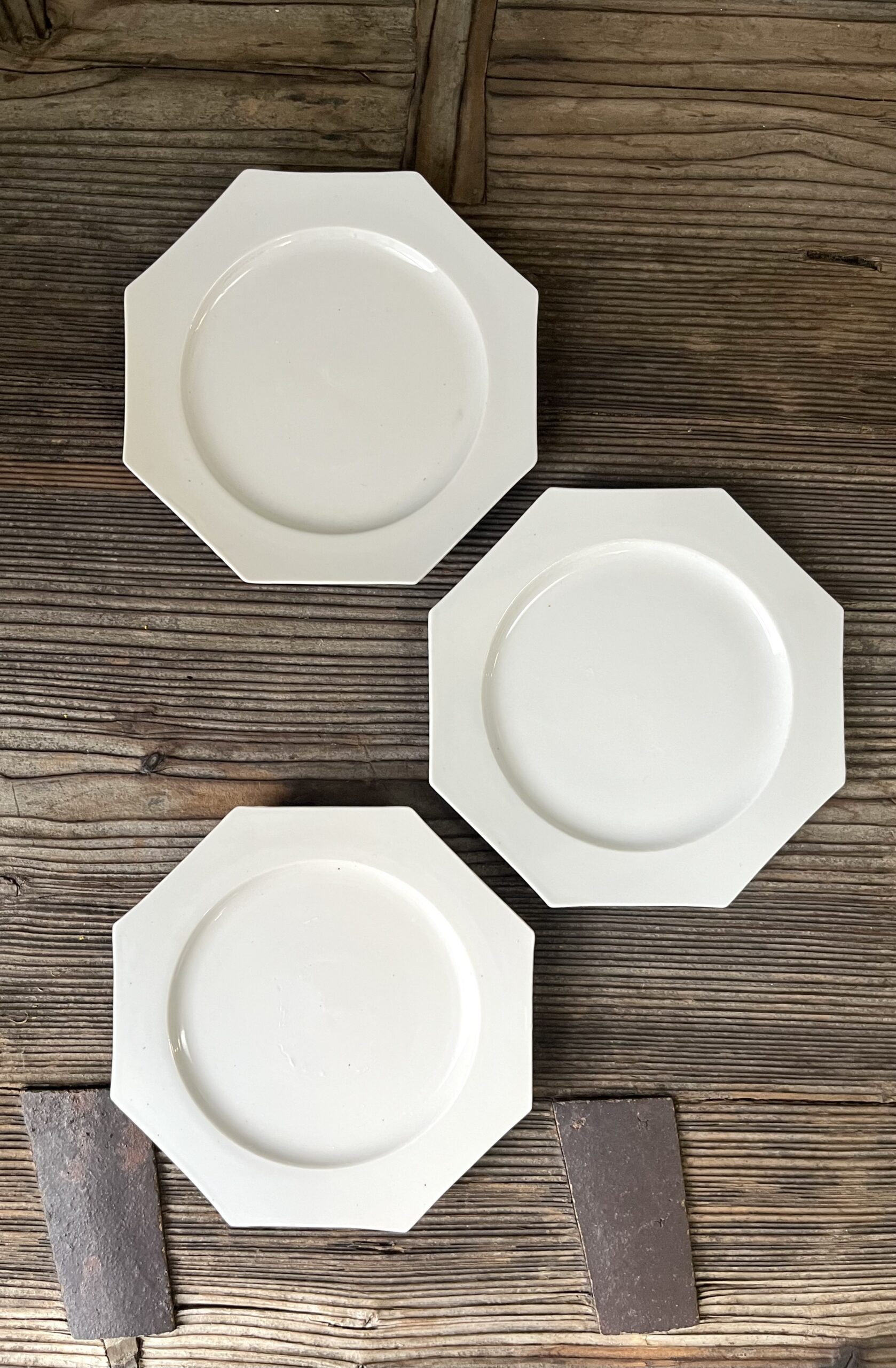 古伊万里白磁八角皿