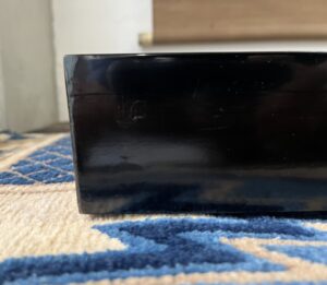 三代中村宗哲作　真塗炉縁