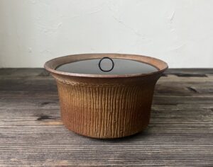 野々村仁清作　南蛮写縄暖簾水指