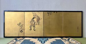 岸良筆祇園祭祭礼図小屏風