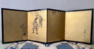 岸良筆祇園祭祭礼図小屏風