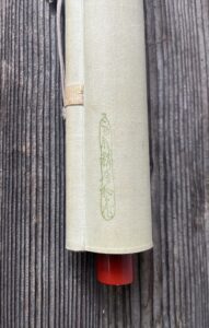 伊東深水画・岡野知十句「乗り合い船」