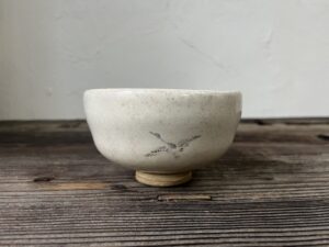 初代真葛香山作 雁之畫茶碗摹仁清意