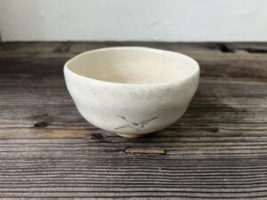 初代真葛香山作雁之畫茶碗摹仁清意