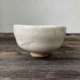 初代真葛香山作　雁之畫茶碗摹仁清意