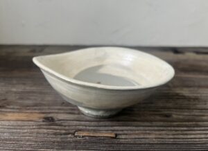 初代真葛香山作　刷毛目写茶碗