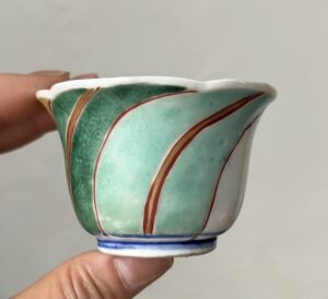 古伊万里五色捻煎茶盌五客