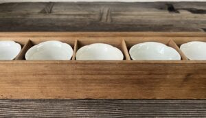 古伊万里五色捻煎茶盌五客