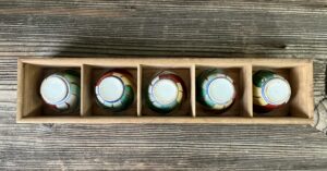 古伊万里五色捻煎茶盌五客