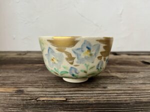 永樂即全作　富吉郎桔梗絵茶碗