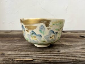 永樂即全作　富吉郎桔梗絵茶碗