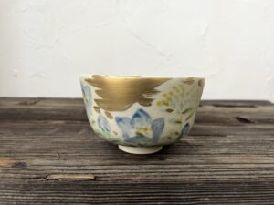 永樂即全作　富吉郎桔梗絵茶碗