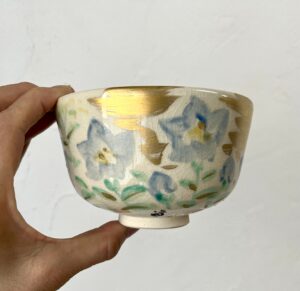 永樂即全作　富吉郎桔梗絵茶碗