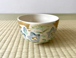永樂即全作　富吉郎桔梗絵茶碗