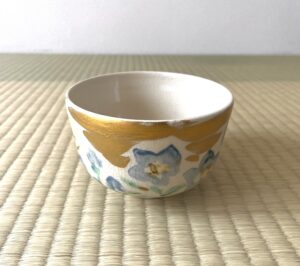 永樂即全作　富吉郎桔梗絵茶碗