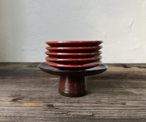 八代宗哲作引盃糸目盃台